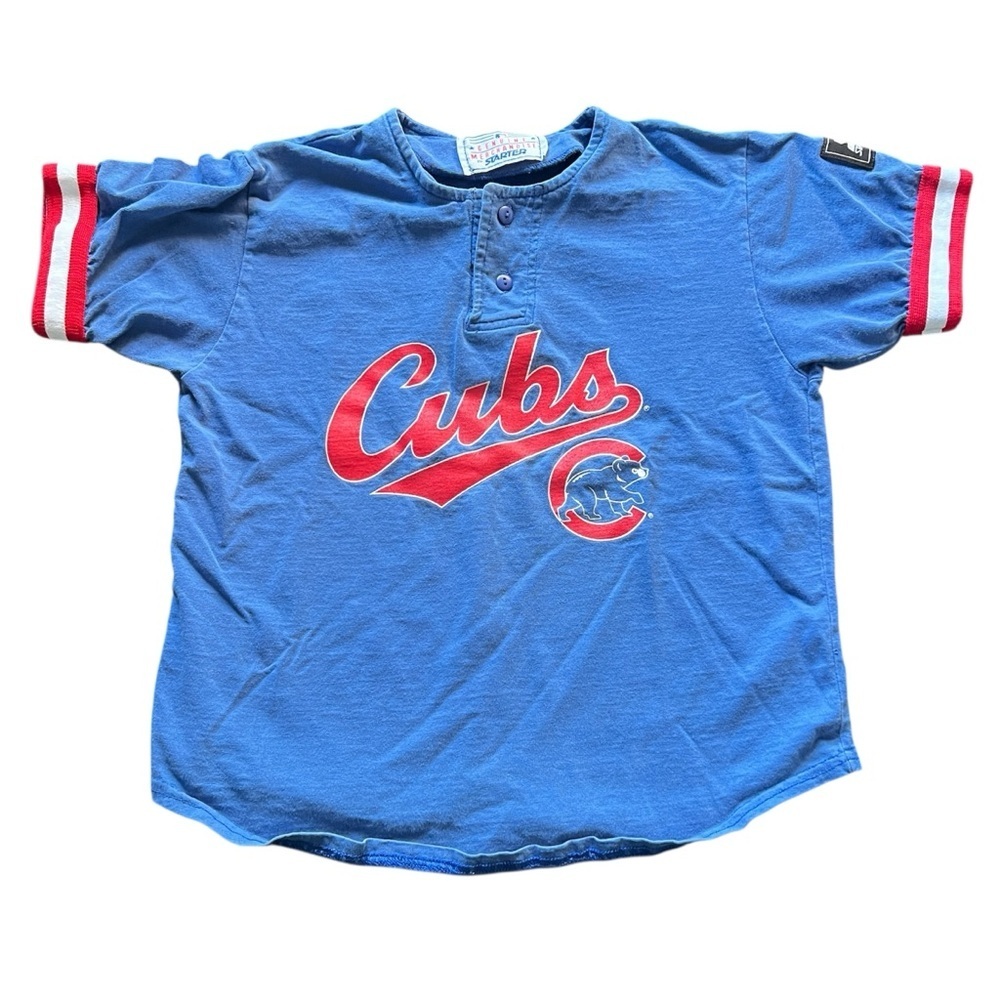 Vintage Y2K Starter Chicago Cubs Kids Jersey T Shirt MLB Baseball Tee